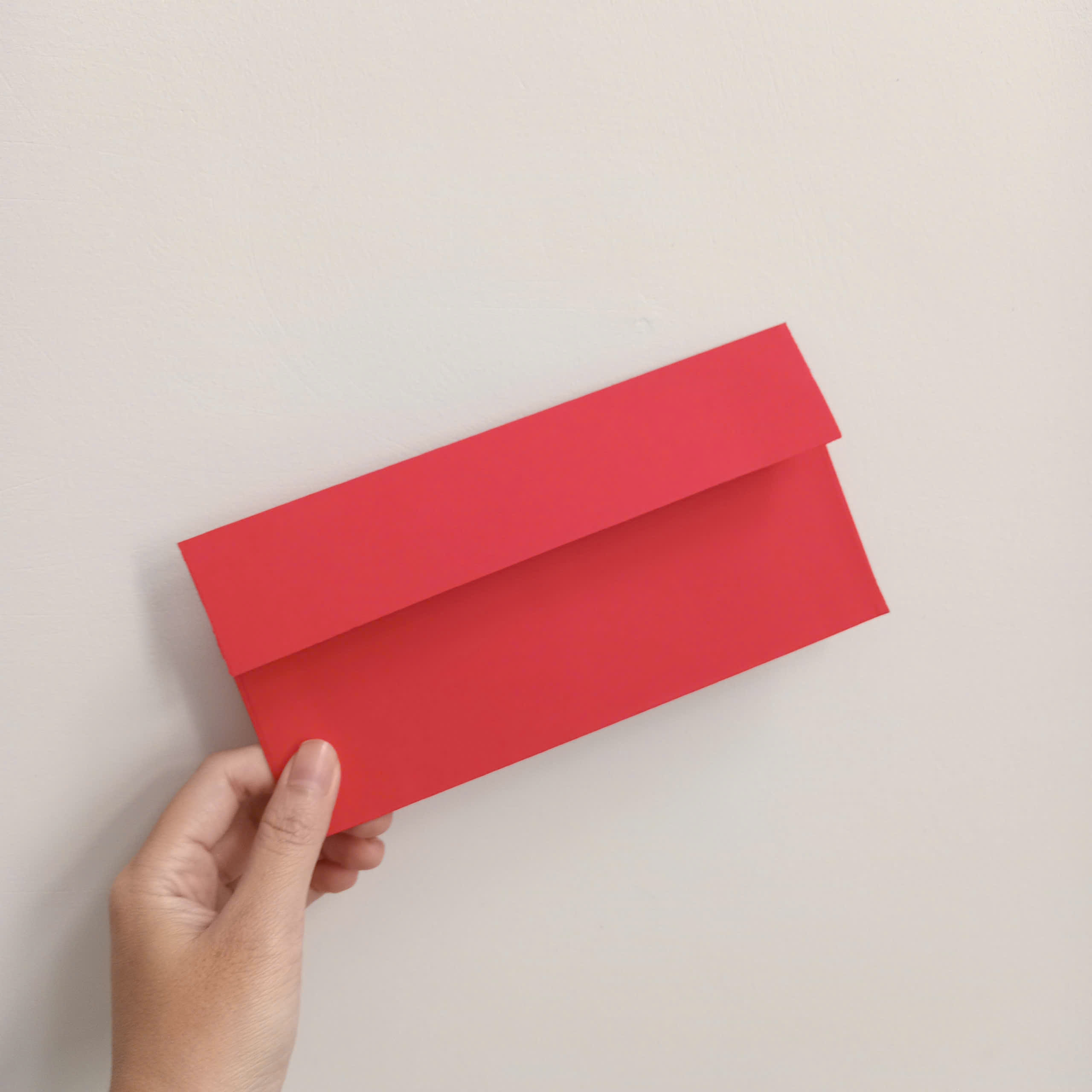Combo 100 Bao Thư 9x18cm Màu ĐỎ Giấy Dày – Đựng Tiền Phiếu Thu Chi Hồ Sơ Nhỏ Tiện Lợi