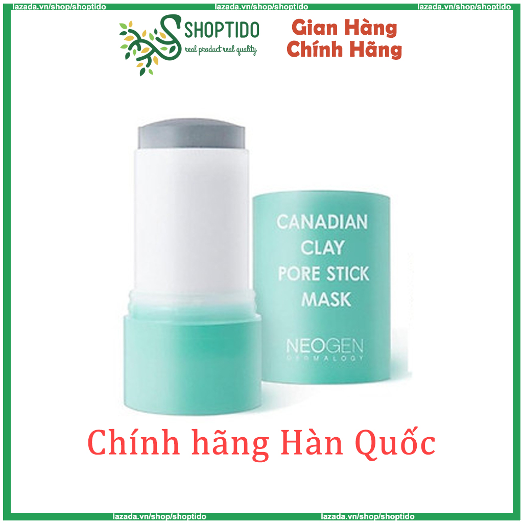 Thanh Lăn Giảm Mụn Đầu Đen Neogen Dermalogy Đất Sét Bùn Băng Canadian Clay Pore Stick Mask 28G Npp Shoptido