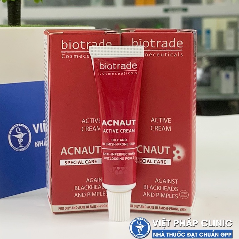 [Có Tem] Kem Giảm Mụn Biotrade Acnaut Active Cream 5ml/15ml