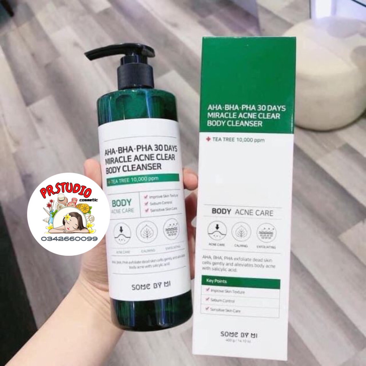 Sữa Tắm Trị Mụn Lưng Some By Mi Aha - Bha - Pha 30 Days Miracle Acne Clear Body Cleanser 400G