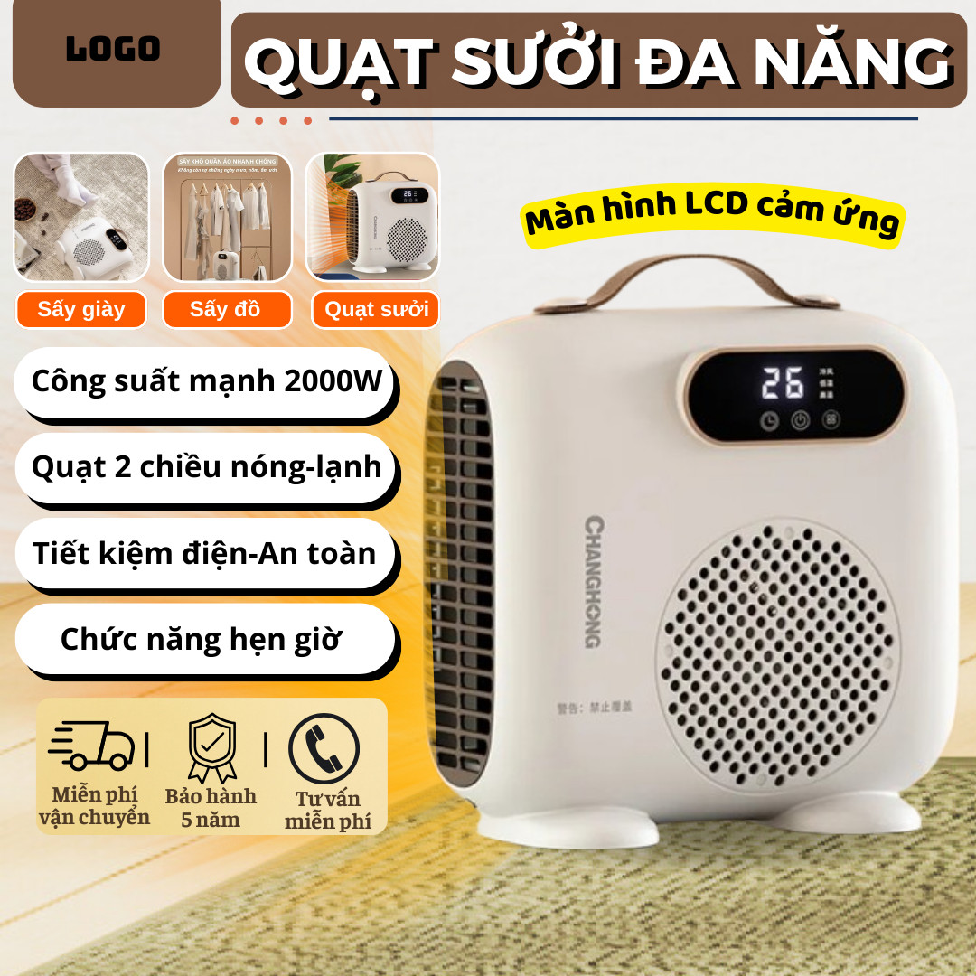[ quạt sưởi sạc điện ] quạt sưởi mini quạt mini cầm tay tích điện quạt bàn USB có thể sạc lại 5 tốc 