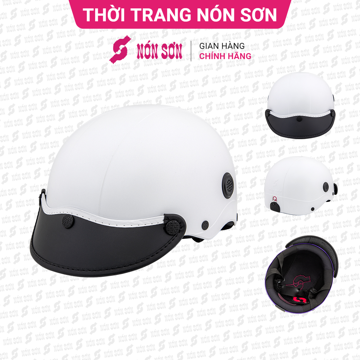 Mũ bảo hiểm lỗ thông gió NÓN SƠN chính hãng-TG-TR002