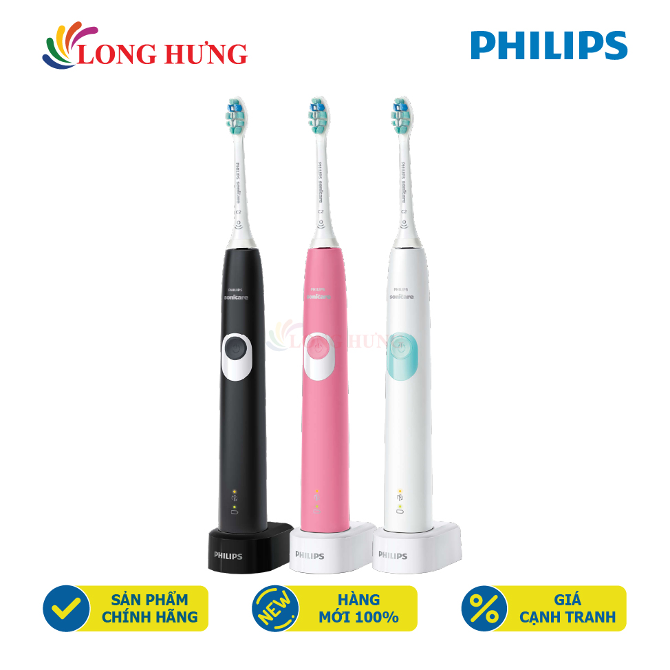 Bàn Chải Điện Philips Sonicare 4100 Protectiveclean Hx681 - Hàng Nhập Khẩu - Thiết Kế Hiện Đại Đầu Bàn Chải Mềm Mại Làm Sạch Sâu Loại Bỏ Mảng Bám Hiệu Quả