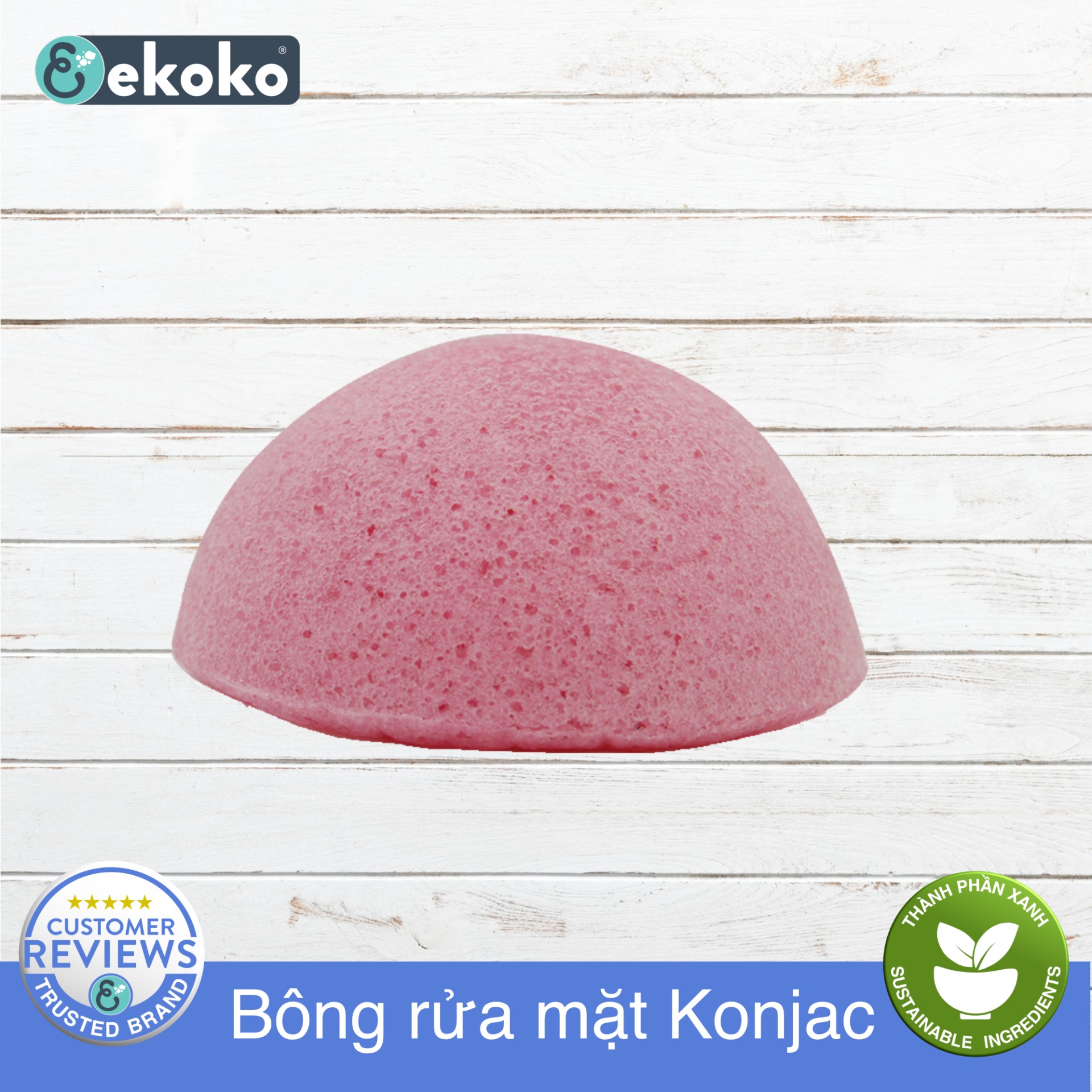 Bông Rửa Mặt Konjac Hoa Hồng