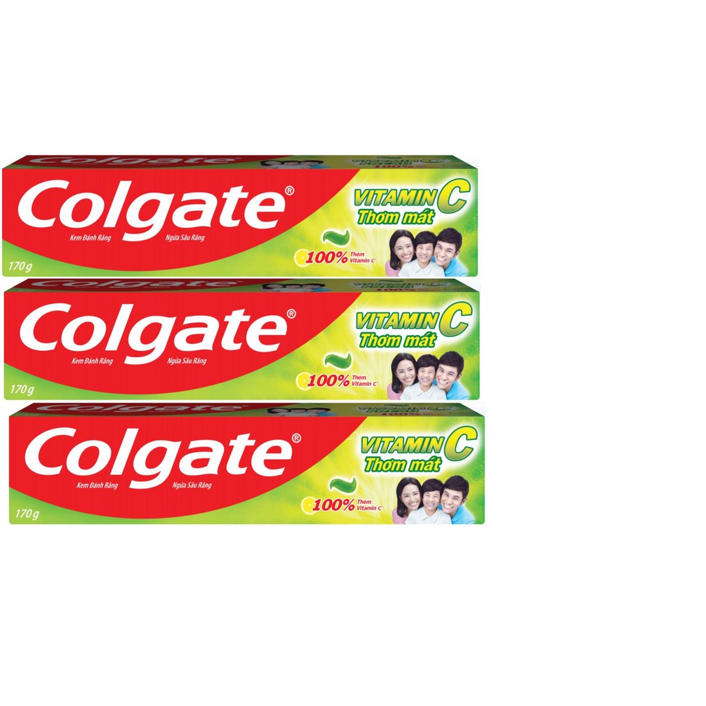 Kem Đ&Aacutenh Răng Colgate(Mới) Vitamin C - Thơm M&Aacutet 100% - Giảm Nhiệt Miệng