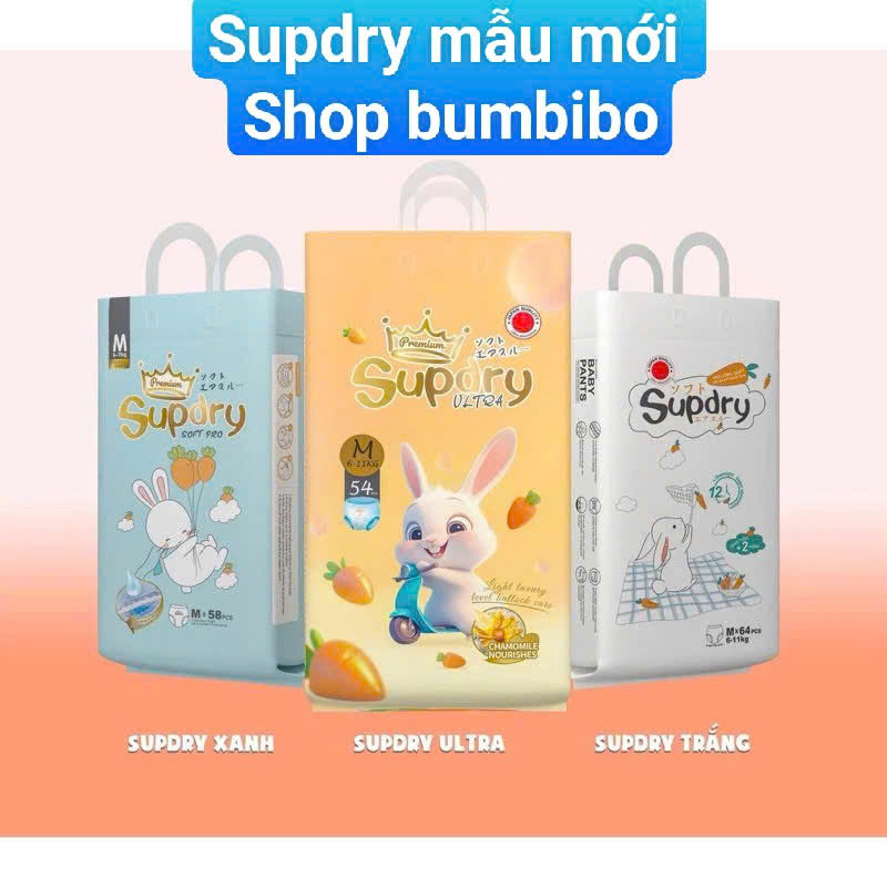 (Voucher đến 20k)(Freeship)(Giao nhanh HCM) Tã Bỉm SUPDRY quần size M64/L58/XL52/XXL50 cao cấp nội địa Trung
