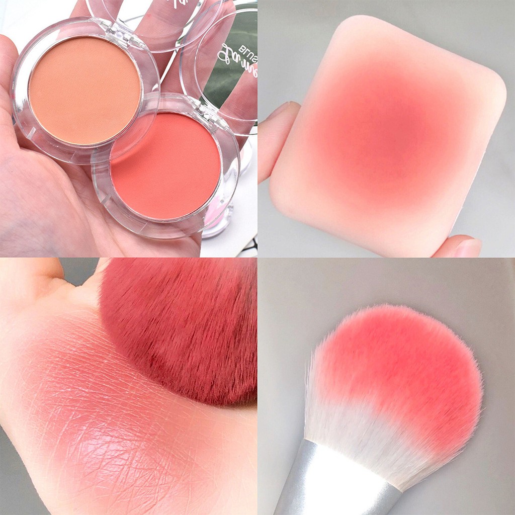 COD NEW Shine Blush On Ball Blushes Pearls Soft Powder Naturally Pigmented  Blusher with Brush