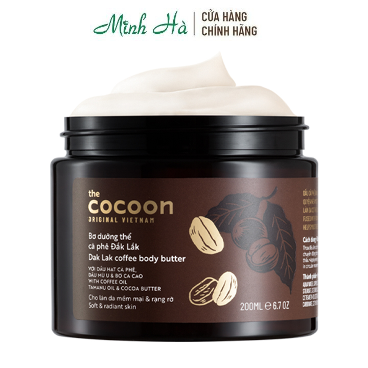 Bơ Dưỡng Thể Cà Phê Dak Lak Coffee Body Butter The Cocoon 200Ml Cho Làn Da Mềm Mại Và Rạng Rỡ