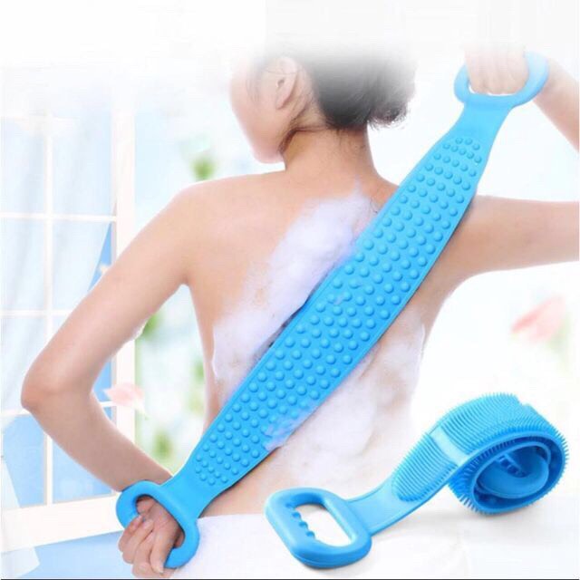 Dây Chà Lưng Silicone Tẩy Tế Bào Chết Giúp Lưu Thông Máu Dây Tắm Chà Lưng 2 Mặt Silicone Đài Loan Gd273 - Chalung - Sili