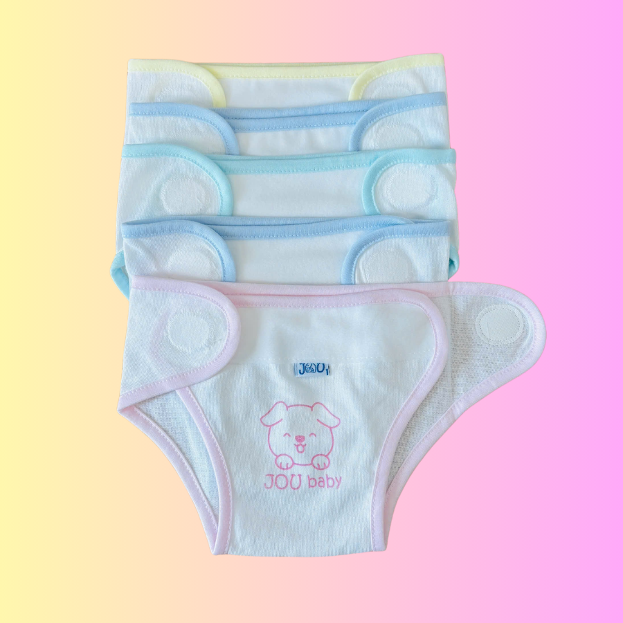 ( 3 Size/ 3-9Kg) - Set 5 -10 Tã Lót Tã Dán Sơ Sinh Cotton JOU cho bé trai bé gái - Miếng dán mềm mại thoáng mát - JOU TC 01