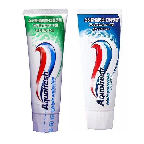 Kem Đánh Răng Aquafresh Nhật Bản Kdr Làm Sạch Ngừa Sâu Răng Sáng Bóng Hai Loại Bạc Hà Và Trà Xanh