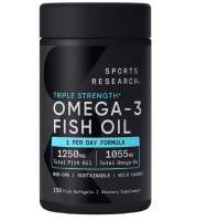Viên Uống Dầu Cá Omega 3 Sports Research Omega-3 Fish Oil 90 viên