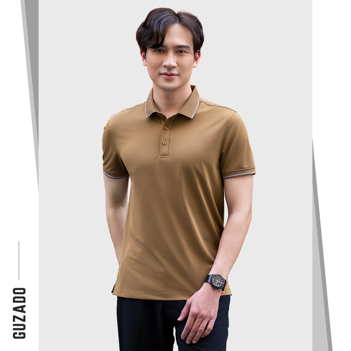 Áo Polo Nam Guzado Vải Cá Sấu Thiết Kế Trẻ Trung Mát Mẻ Thanh Lịch GPS204