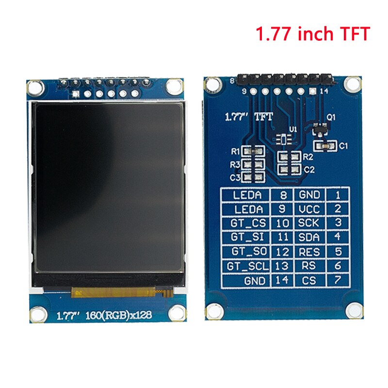 TFT Display 0.96/1.3/1.44/1.77/1.8/2.4/2.8 inch IPS 7P SPI HD 65K TFT Full Color LCD Module ST7735 D