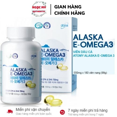 Dầu cá omega 3 hàn quốc, dầu cá alaska e-omega 3