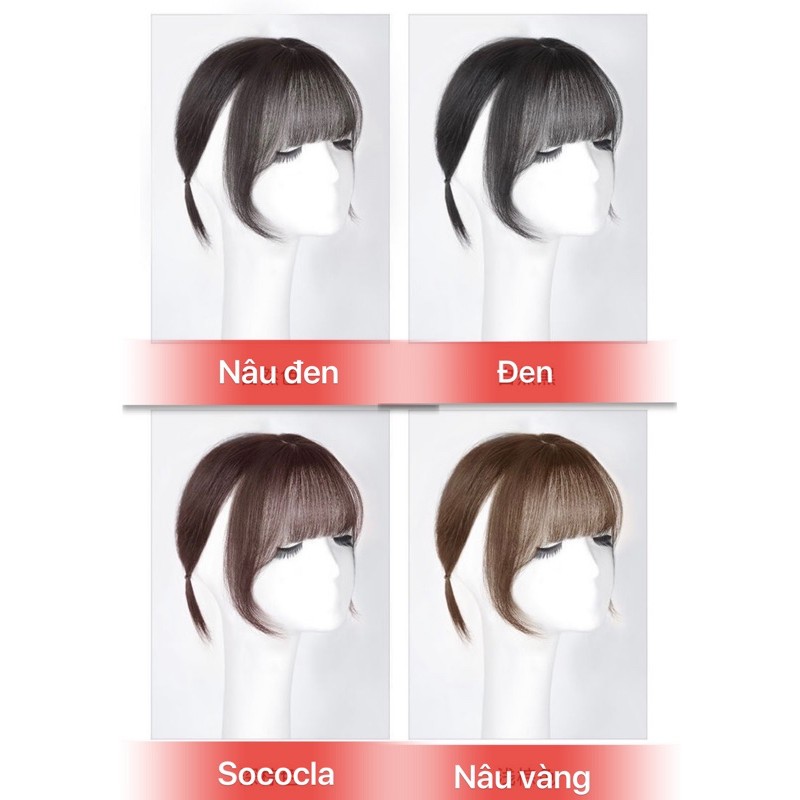 TÓC GIẢ MÁI – MÁI 3D HAI KẸP – TÓC SỢI TƠ đẹp