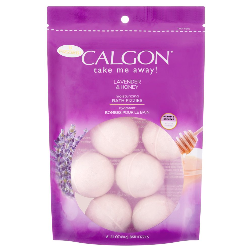 [Hcm]Bom Tắm Calgon Moisturizing Bath Fizzies Lavender & Honey 8 Viên Bill Walmart Mỹ