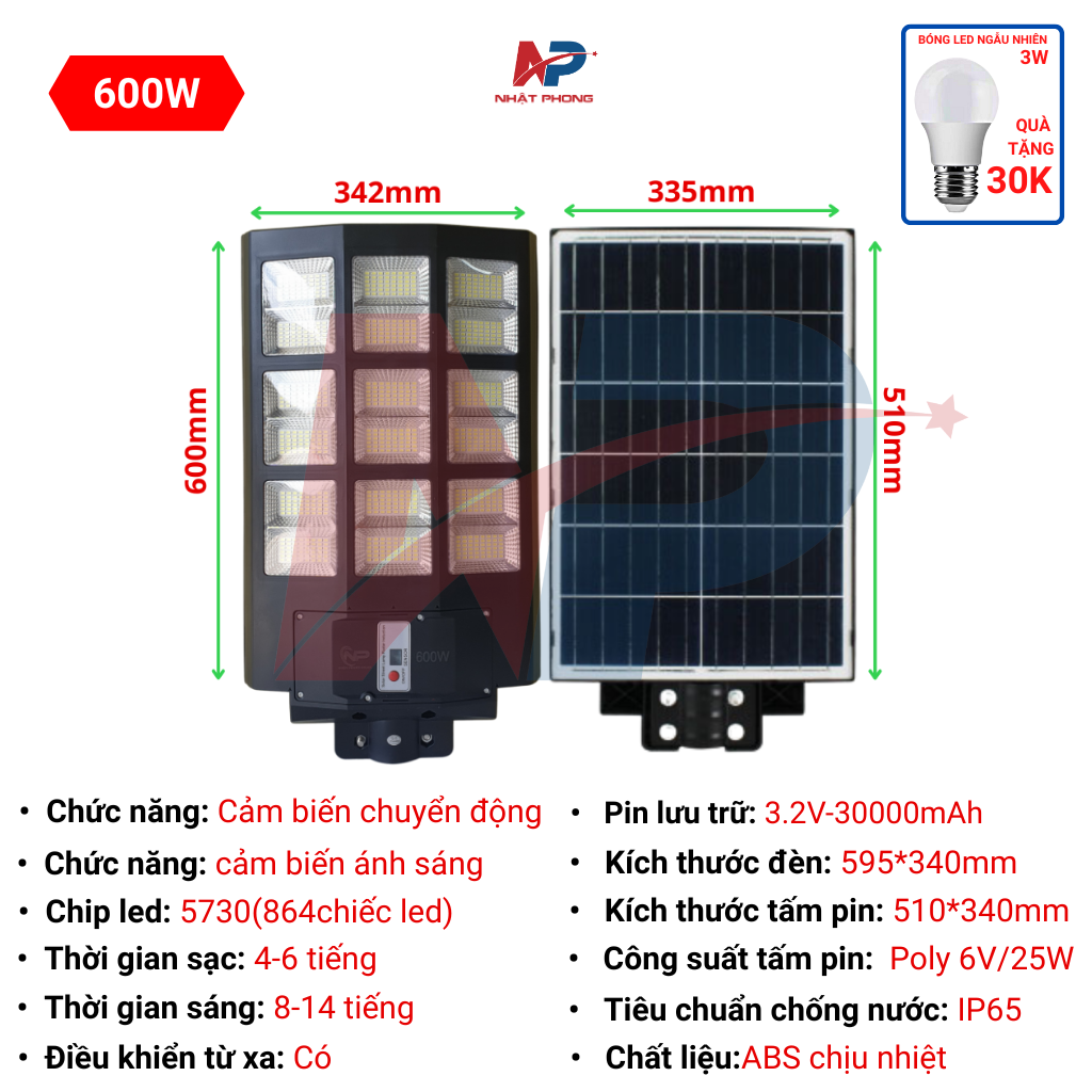 Đèn Led Năng Lượng Mặt Trời đèn năng lượng mặt trời Sân Vườn Liền Thế Kép 200W300W 500W600W800W Công Suất Lớn SHOPNHATPHONG Có Cảm Biến Chuyển Động Cảm Biến Ánh SángTấm Pin Liền Thân Đèn Chống Nước IP65