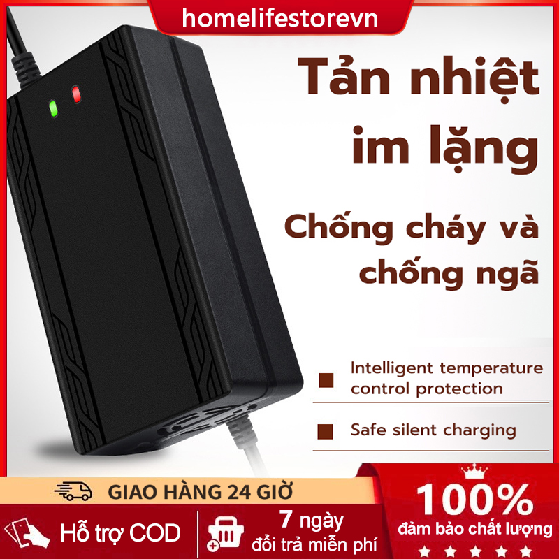 Sạc Xe Điện 48V12Ah Tự Ngắt Chống Phồng Bình Sạc acquy sạc bình ắc quy 48V sạc xe máy cục sạc bình ắ
