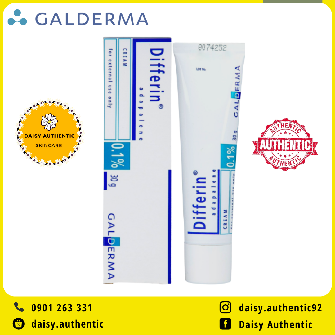 [Hcm] Differin 01% Creme - Gel Bôi Giảm Mụn Hỗ Trợ Trẻ Hoá Da 30G (Bản Pháp)