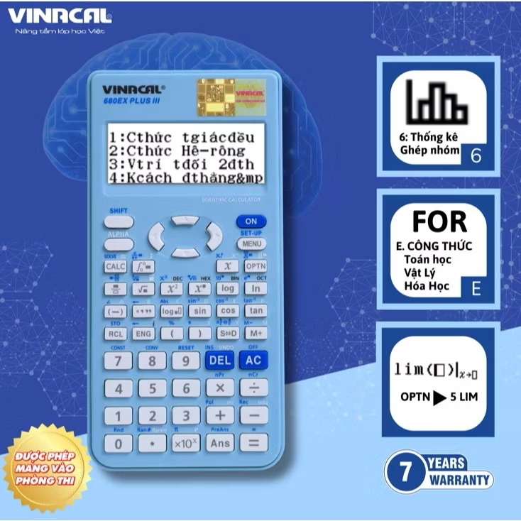 [SIÊU PHẨM 2025] - Máy Tính Vinacal 680EX PLUS III - [Siêu Phẩm Mới Nhất Hiện Nay] - Bảo Hành 7 Năm