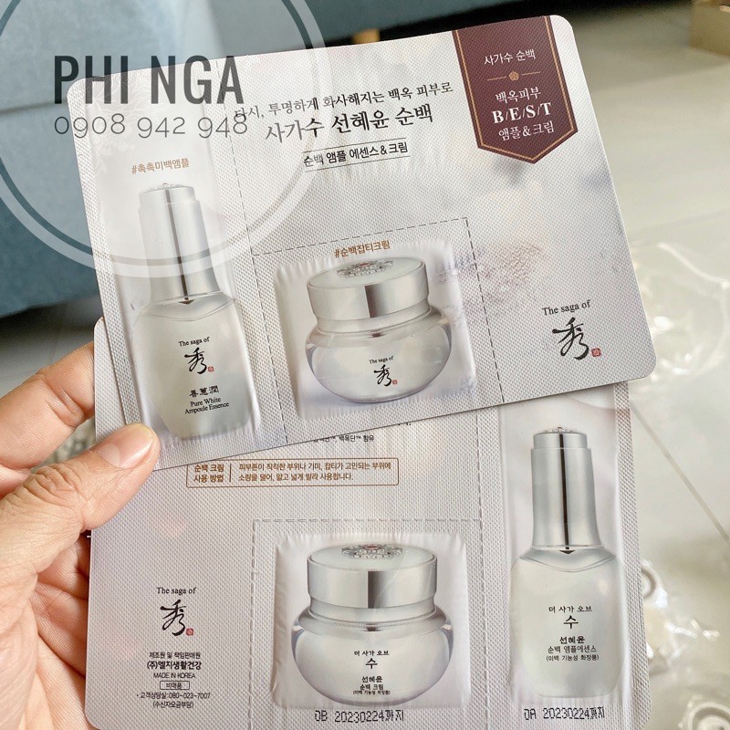 [Hcm]5 Combo Kem Và Tinh Chất Dưỡng Sáng Da Saga