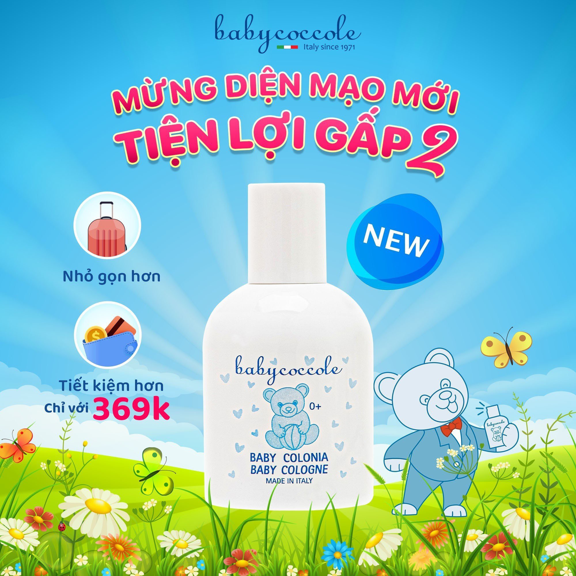 Nước Hoa Cho Bé 0M+ Babycoccole An Toàn Chính Hãng Chiết Xuất Từ Hoa Sen Dịu Mát 5ml/ 50ml/ 100ml