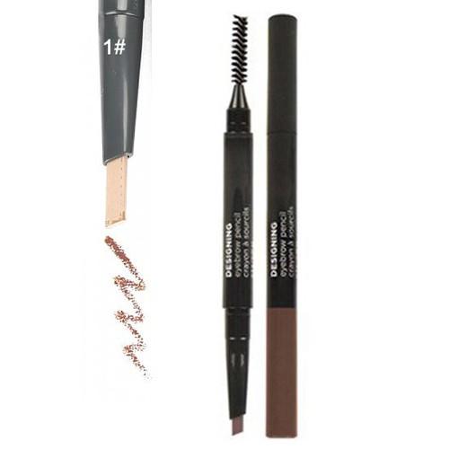 Chì Kẻ Mày 2 Đầu Không Vón Cục Designing Eye-Brow Pencil 3g – No.1