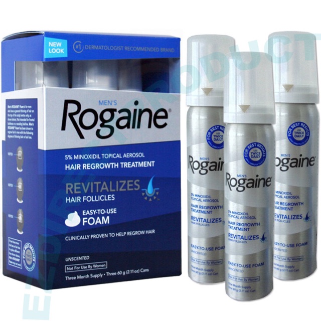 [HCM]Set 3 Kem Mọc Tóc Minoxidil 5% Mens Rogaine Dạng Bọt DÀNH CHO NAM GIỚI 180ml