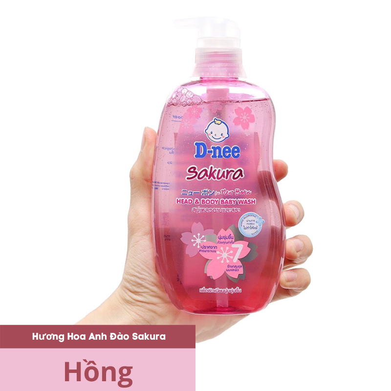 Sữa tắm gội Dnee Pure Thái Lan 3 mùi hương 380ml cho bé