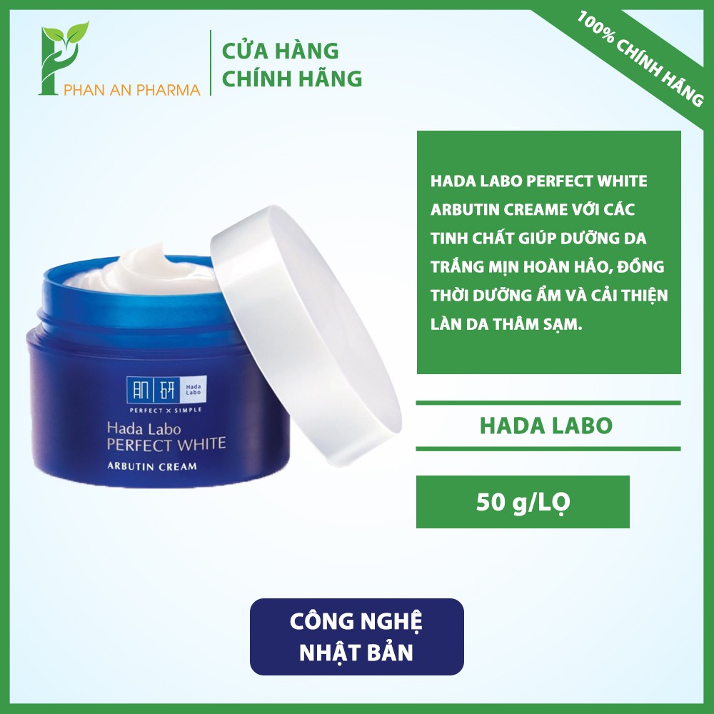 Kem Dưỡng Trắng Mượt Vượt Trội Hada Labo Perfect White Arbutin Cream 50G Cn122