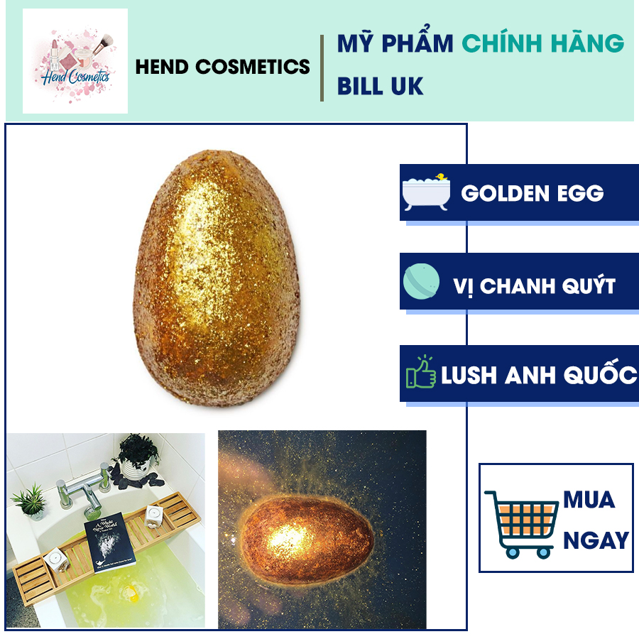 Bom Tắm Lush - Golden Egg Bath Bomb