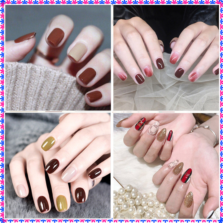 Miếng dán móng  tay chân nail  3D rẻ  đẹp  móng tay giả trang trí nhanh đổi mẫu tiện lợi hàng mới về 2020