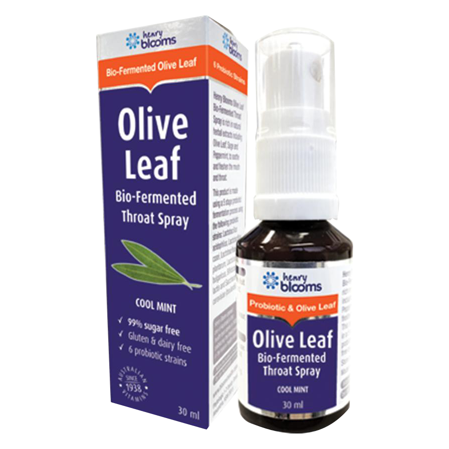 [HCM]Xịt Miệng Henry Blooms Olive Leaf – Bổ Sung Các Lợi Khuẩn Có Lợi Cho Sức Khỏe – Hỗ Trợ Điều Trị Viêm Họng Đau Họng Ho Hôi Miệng