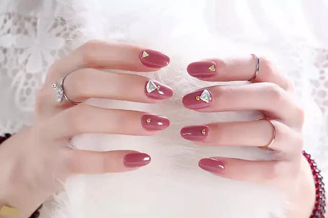 Hộp 24 Móng Tay Giả Nail Giả Móng Giả A63 (Kèm Keo Dán)