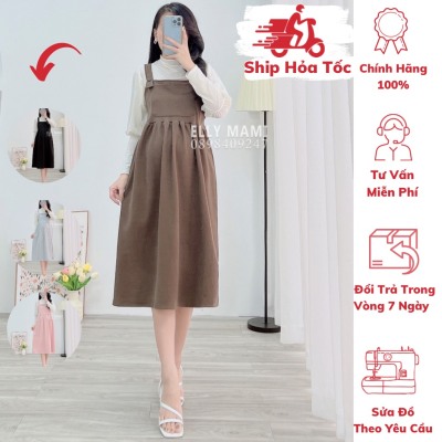 [BEST SELLER] ( 40kg - 75kg ) Set Yếm Nhung Mềm Bầu , Suông , Túi Ngực