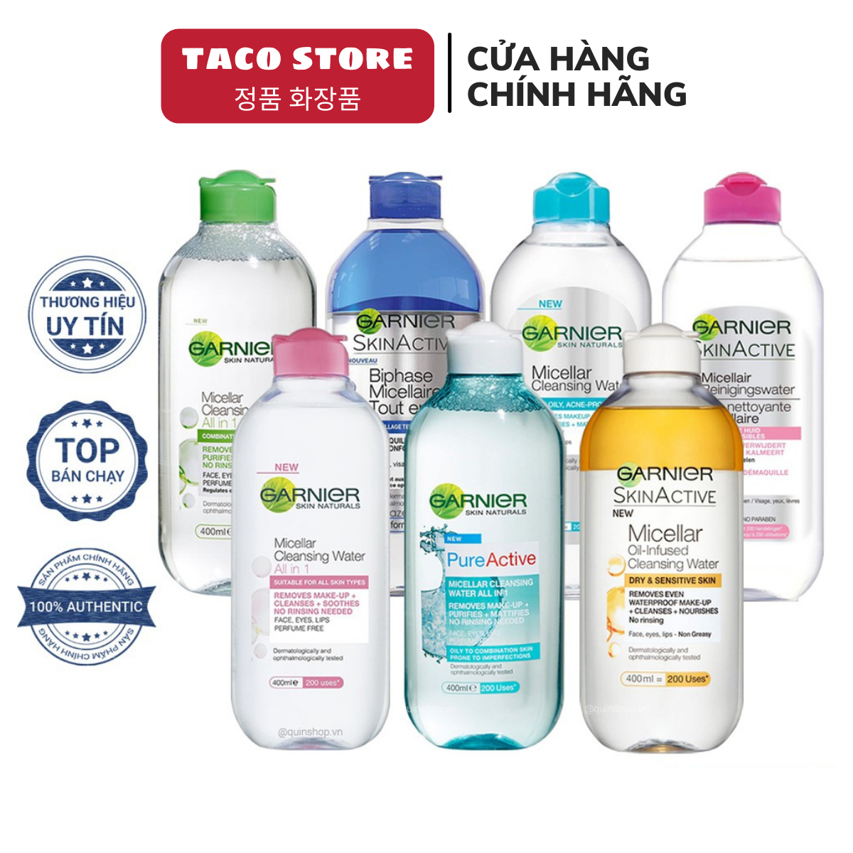 Nước Tẩy Trang Garnier Nga 400Ml Chính Hãng