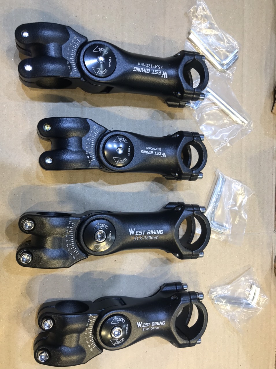 Pô Tăng Gật Gù West Biking Dành Cho Xe Đạp Xoay Góc 60 Độ Hợp Kim Nhôm Tùy Chỉnh Tiện Dụng