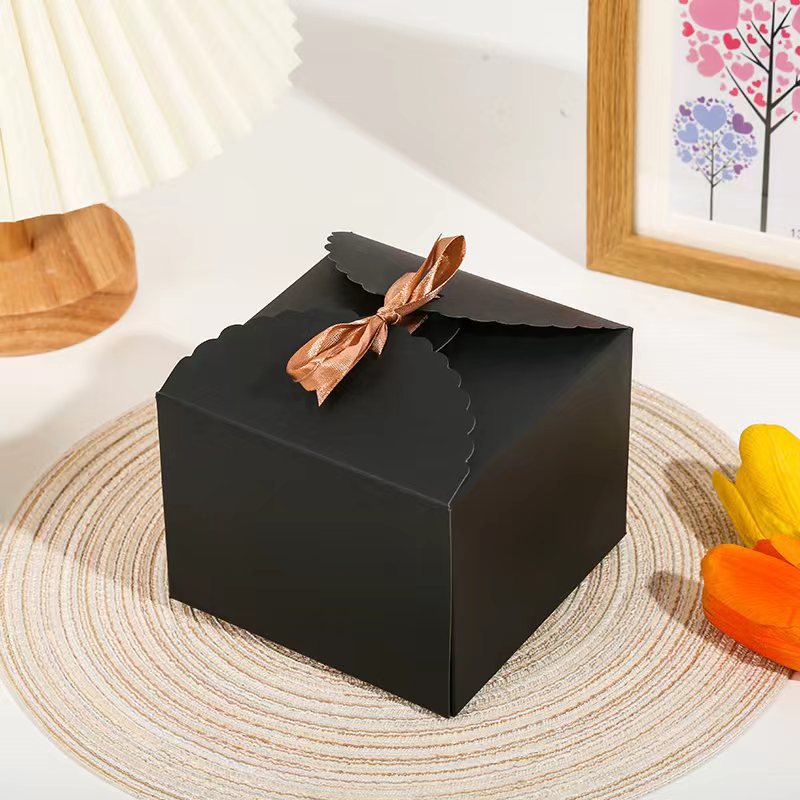 COMBO 2 HỘP QUÀ VUÔNG CÓ NƠ HỘP GIẤY KRAFT ĐỰNG QUÀ ĐỰNG BÁNH