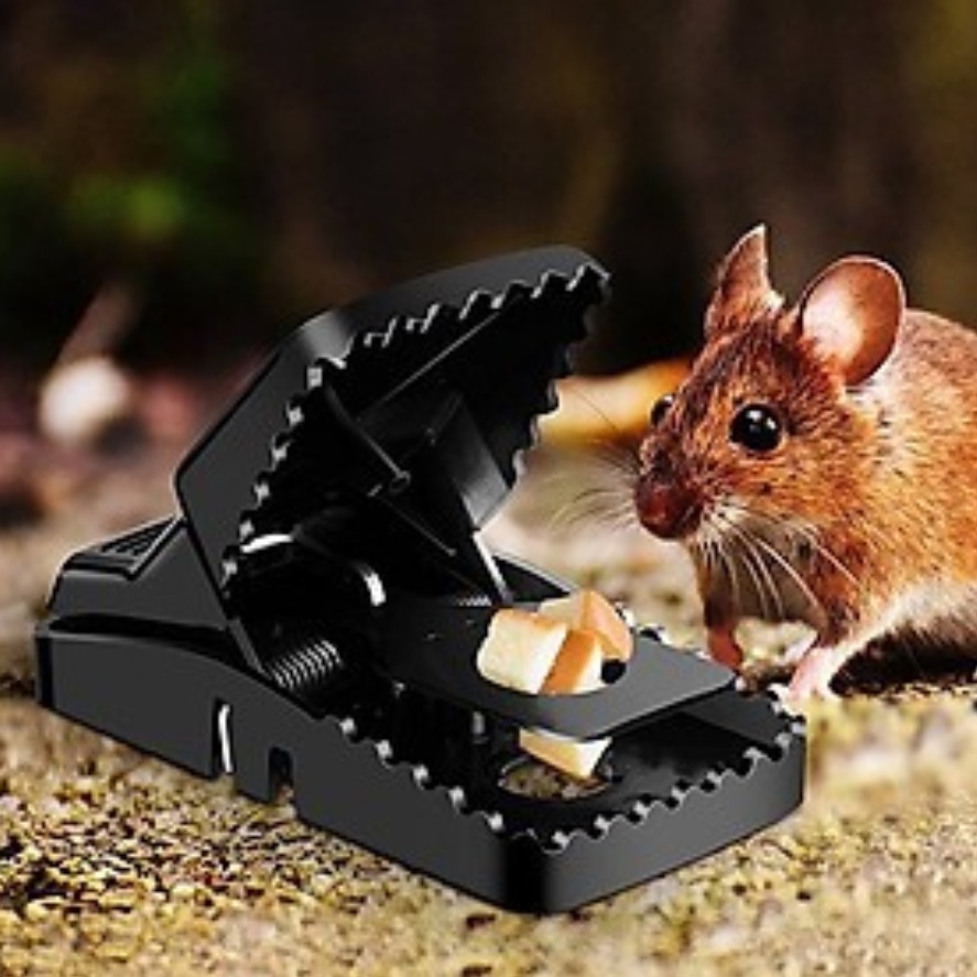 Bẫy chuột thông minh với độ nhạy cao - Bẫy chuột màu đen thế hệ mới kèm lò xo đàn hồi