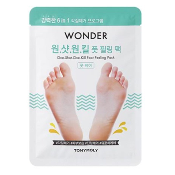 Mặt Nạ Lột Da Chết Cho Bàn Chân Wonder One Shot One Kill Foot Peeling Pack Tonymoly