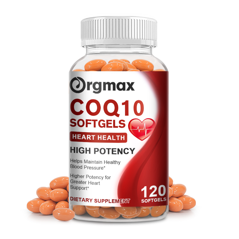 Orgmax CoQ10 viên nang Coenzyme Q10 200mg hỗ trợ tim & mạch máu sức khỏe và di động sản xuất năng lư