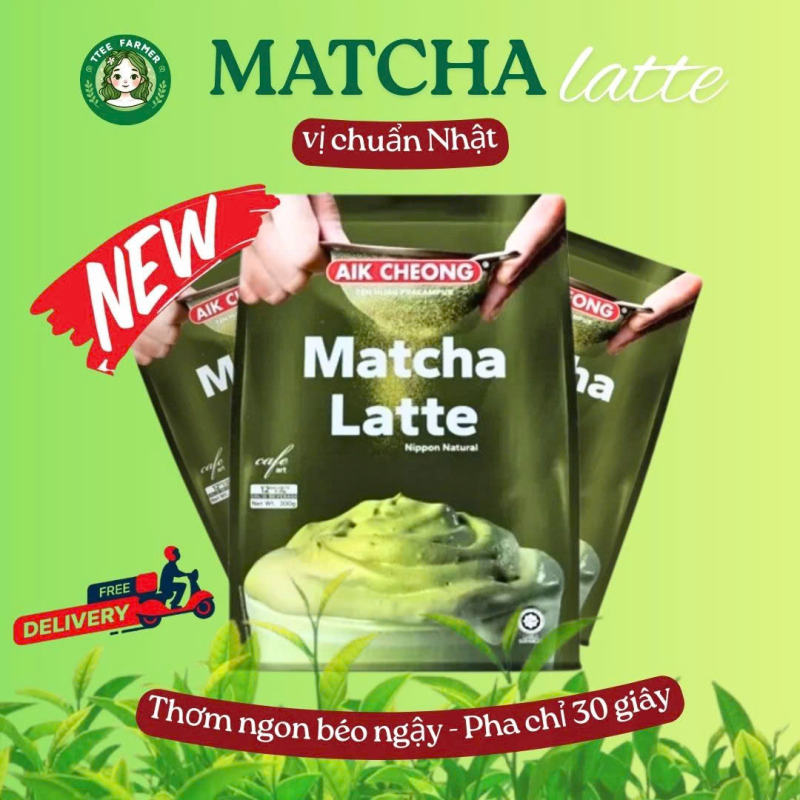 Matcha latte trà sữa Matcha Malaysia Teh Tarik Aik Cheong 12góix25g - DATE 06.2027