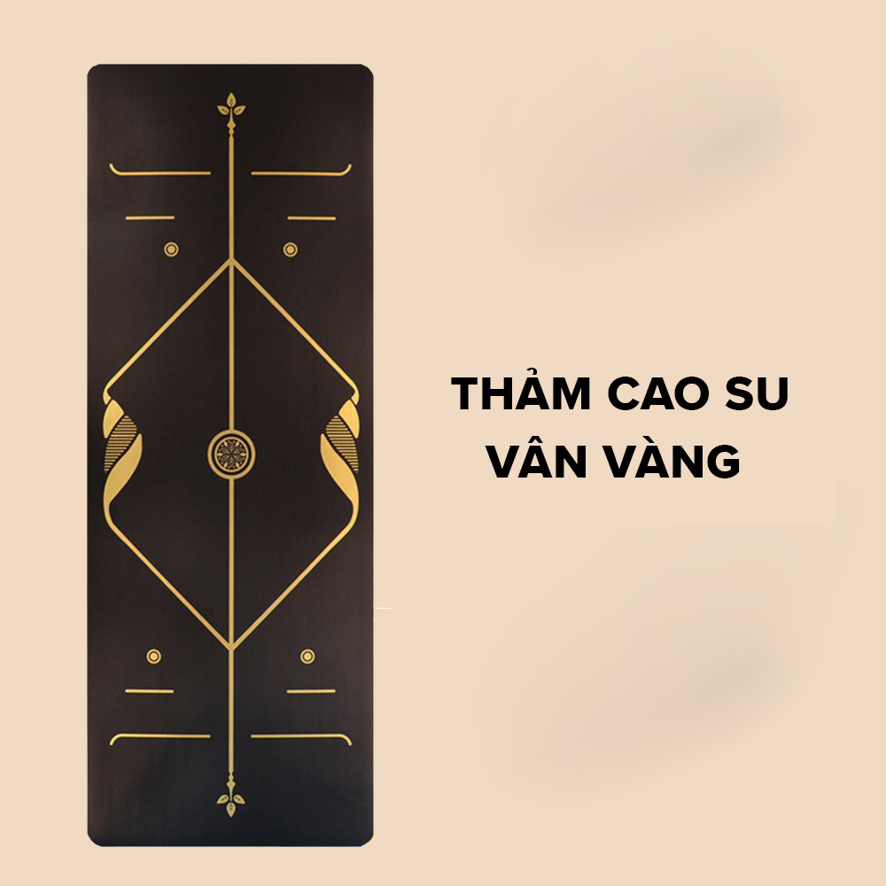 Thảm Tập Yoga Định Tuyến Da PU Cao Cấp Thảm tập yoga chống trượt + Tặng kèm túi đựng yoga - Thảm tập