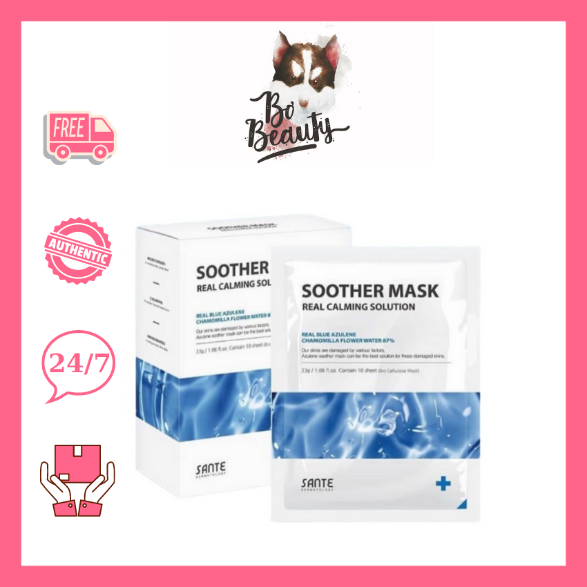 [Freeship] Mặt Nạ Phục Hồi Làm Dịu Da Tức Thì Chuyên Dùng Cho Spa Soother Mask Real Calming Solution Sante