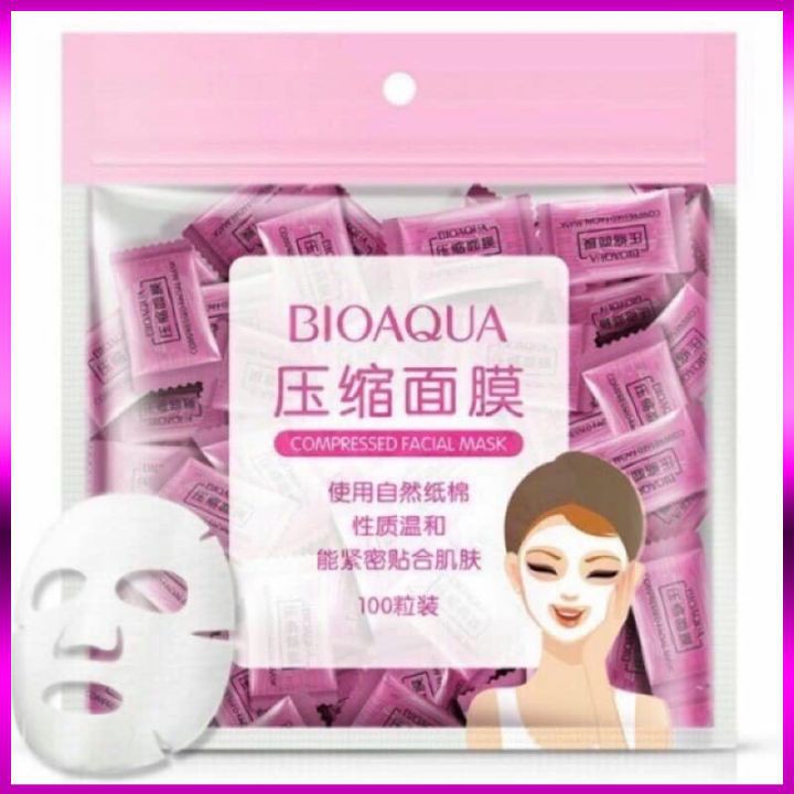 Lẻ 1 Mặt Nạ Nén Bioaqua Siêu Tiện Lợi Cho 1 Lần Đắp