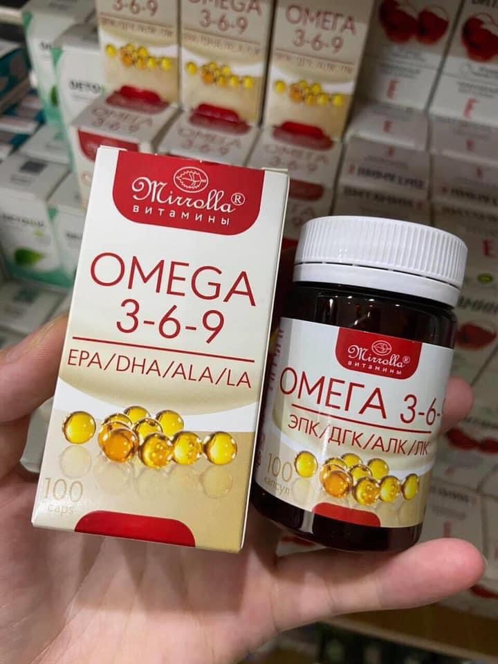 (Chuẩn Auth) Viên Uống OMEGA 369 Mirrolla Hàng Chính Hãng Nga Lọ 100 Viên