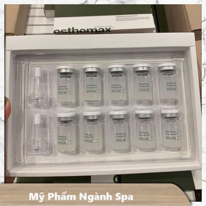 Tinh Chất Trắng Da Esthemax Glutathione Ampoule 551 - Dưỡng Trắng Da Siêu Nhanh Mờ Thâm Nám Xóa Nhăn