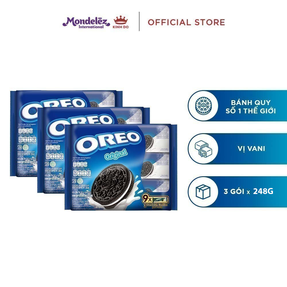 Bánh Quy Oreo Vị Vani Combo 3 Gói X 248.4G