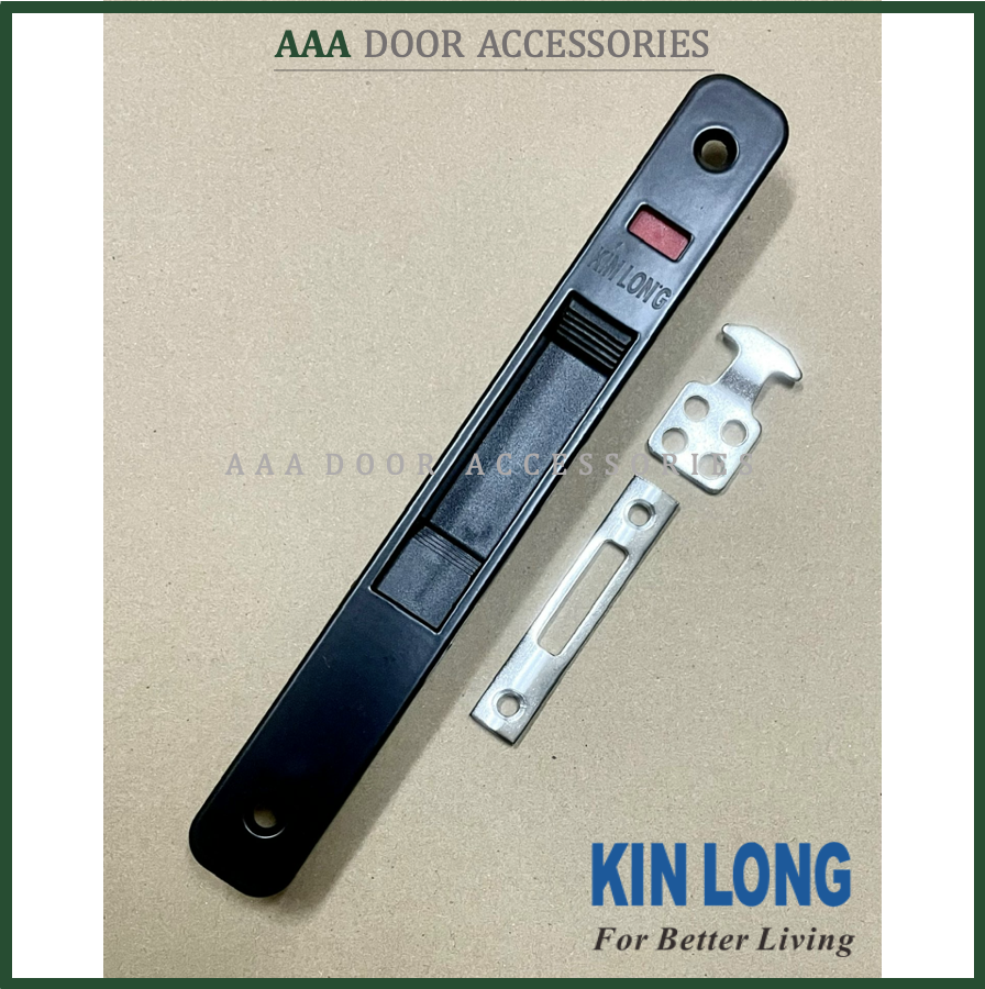 Chốt âm tự sập ĐEN cửa lùa nhôm XingFa hệ 55 KinLong